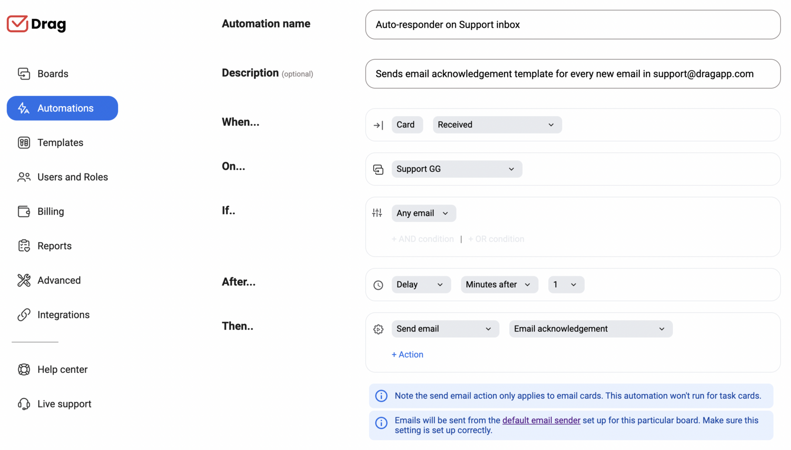 auto-reply email