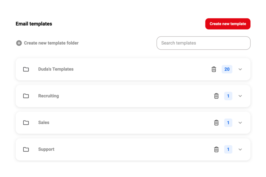 shared email templates