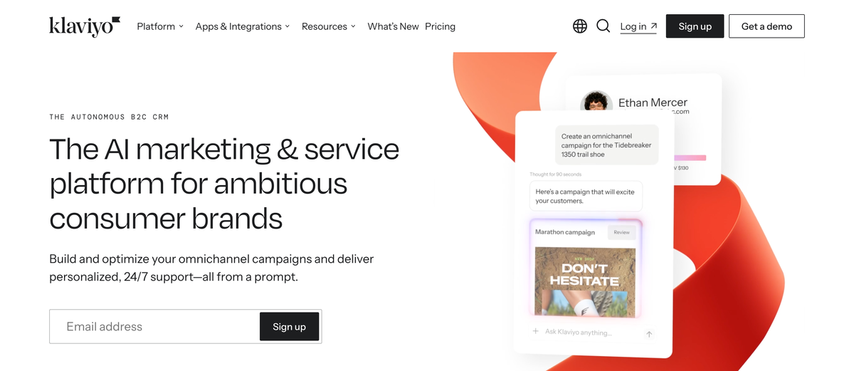 Klaviyo: the AI marketing and service platform for ambitious consumer brands
