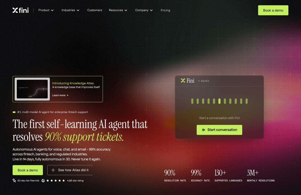 Fini AI agent dashboard
