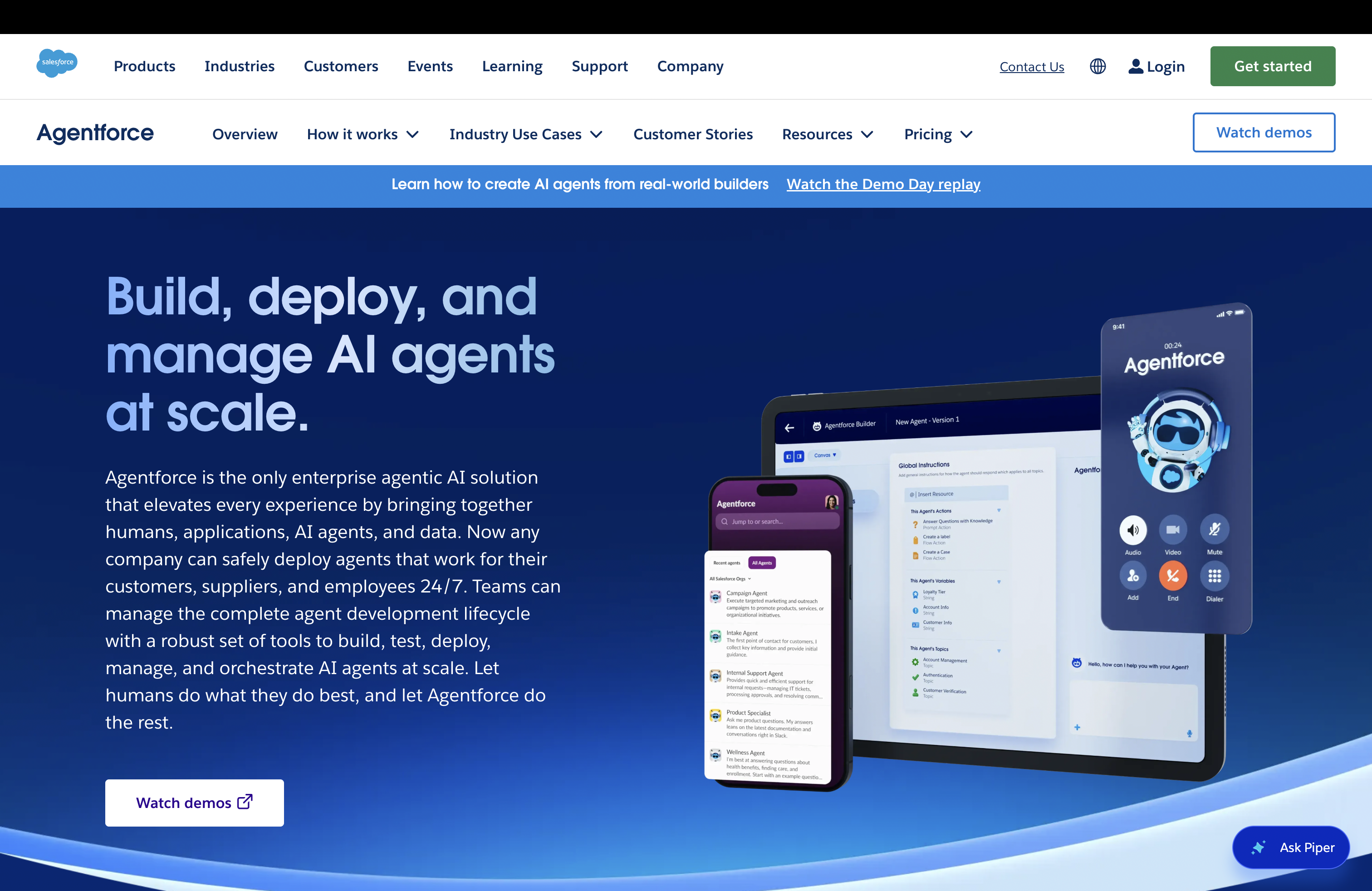Salesforce Agentforce service agent