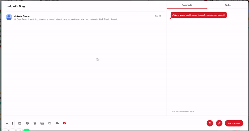 Drag features