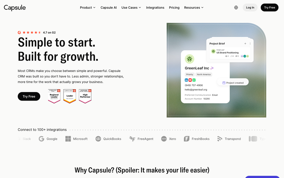 Capsule homepage