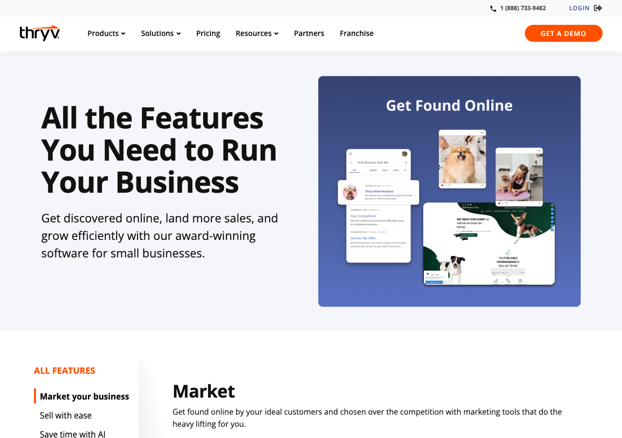 Thryv small-business software features page