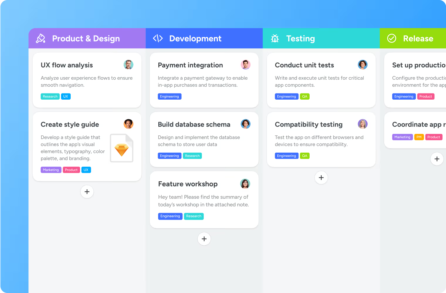 MeisterTask task management interface