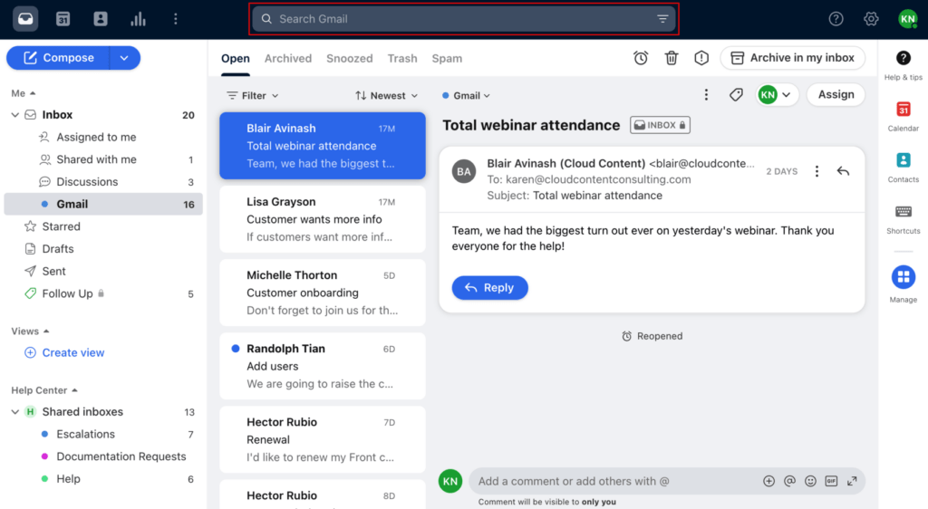 Front screenshot
