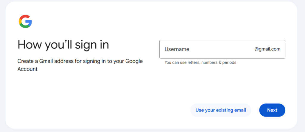 gmail account without a phone number