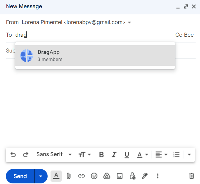 group email gmail account new message
