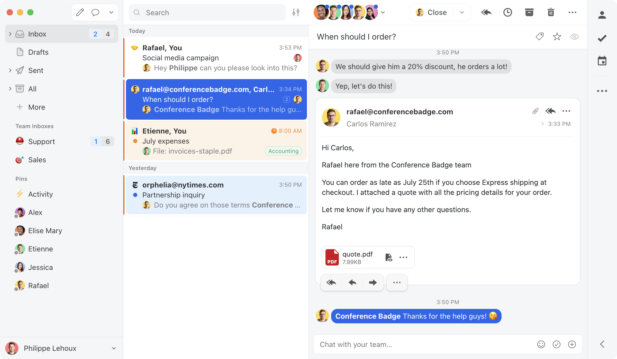Missive collaborative inbox