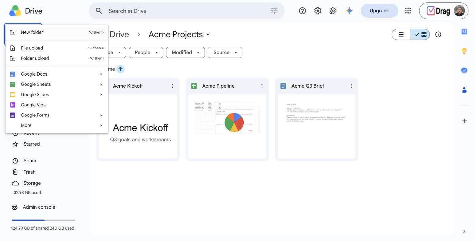 upload to Google Drive