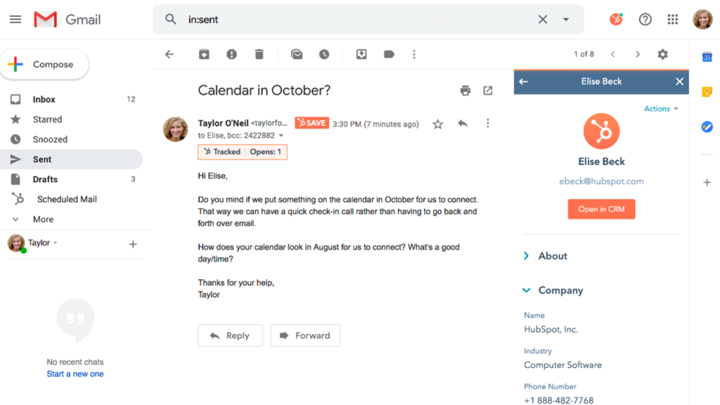 hubspot gmail integration