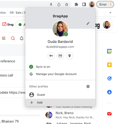 manage Gmail accounts