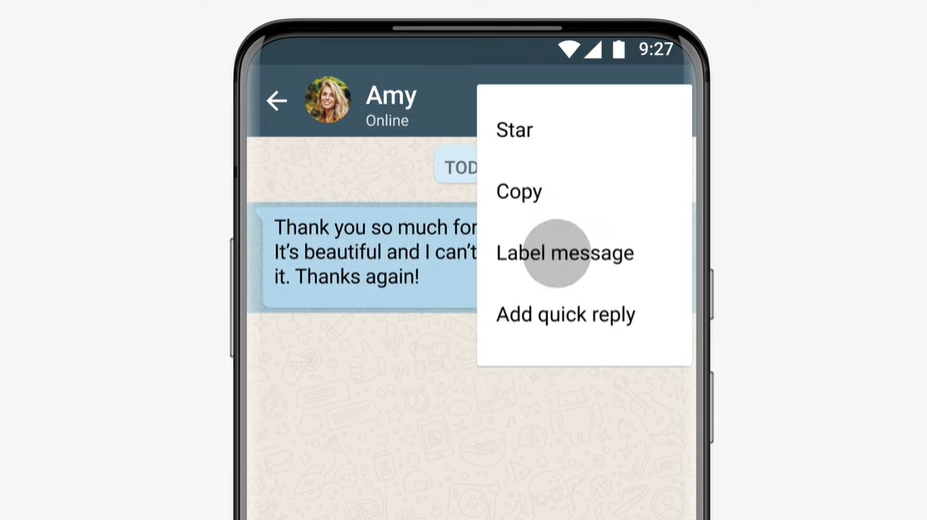WhatsApp Business labels