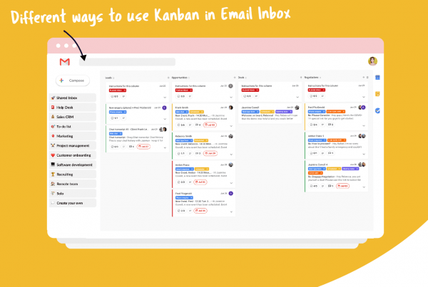 kanban email inbox