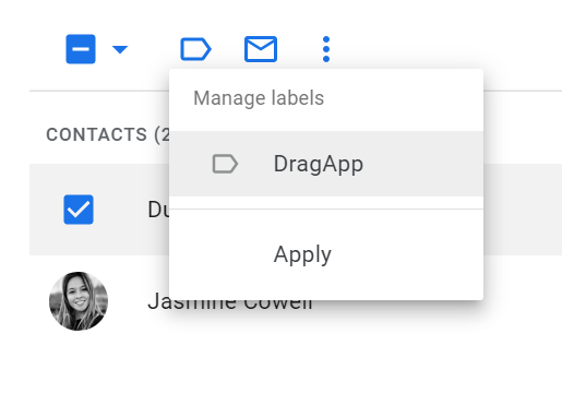 manage contact labels gmail