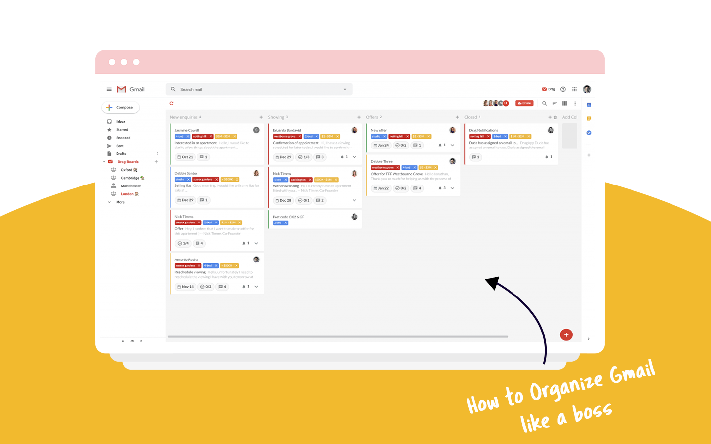 how to organize gmail