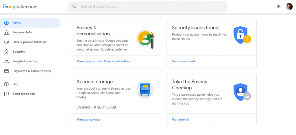 Gmail Security Setting your account
