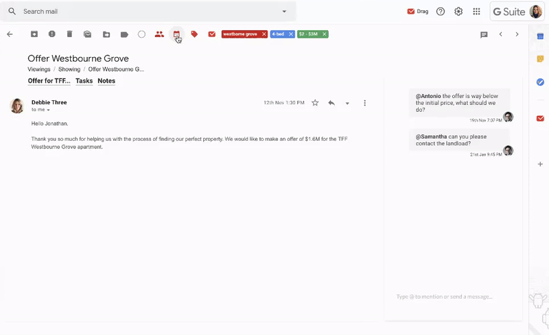 inbox zero in gmail tasks