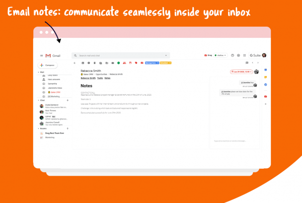 email notes