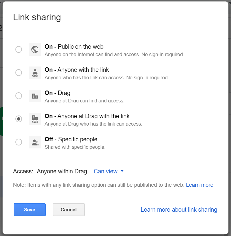link sharing google drive