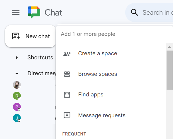 google chat new message
