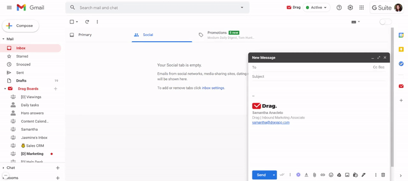 how to send email templates in Gmail