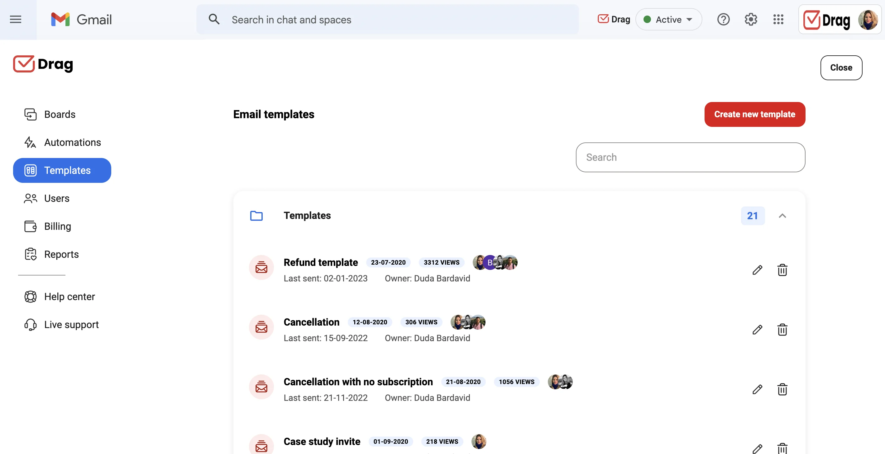 gmail template