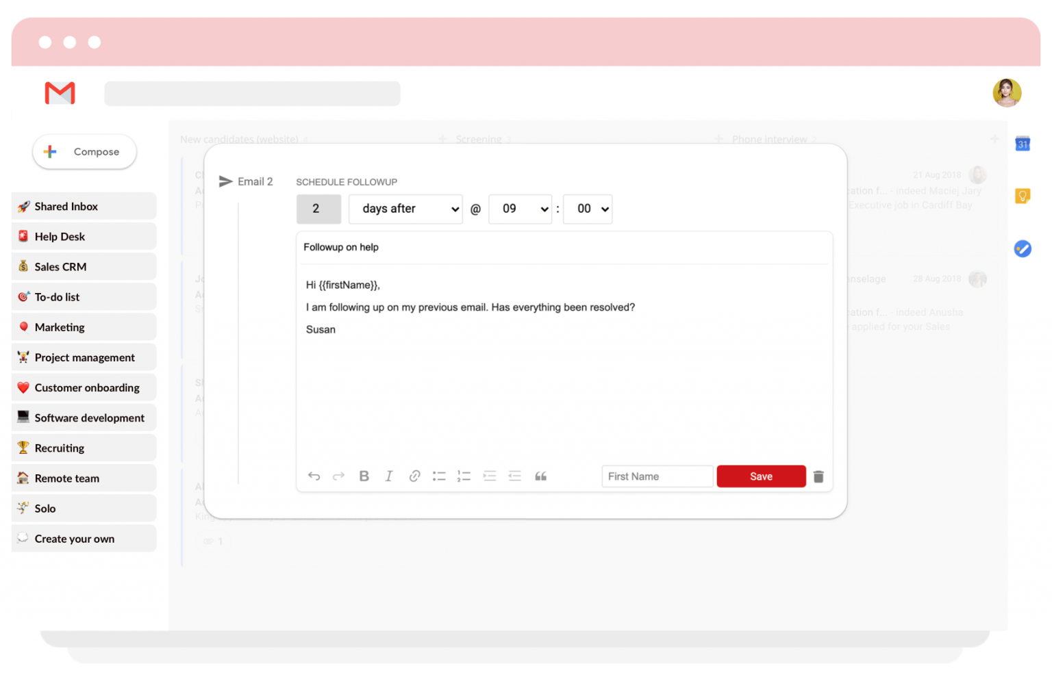 Automate Gmail with email sequences