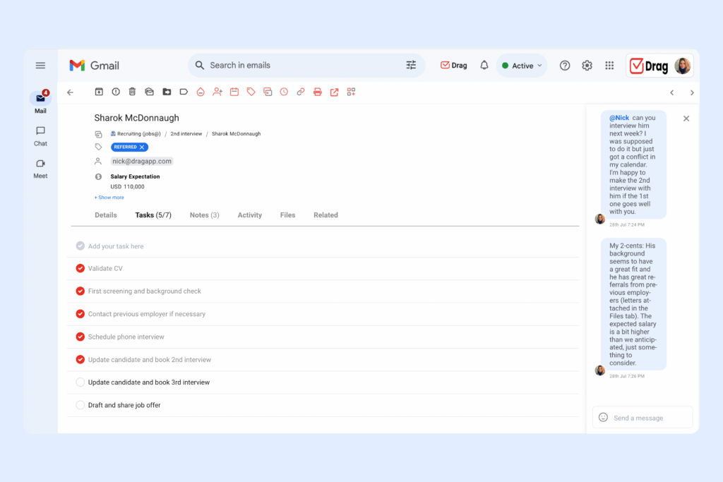 dragapp for HR teams