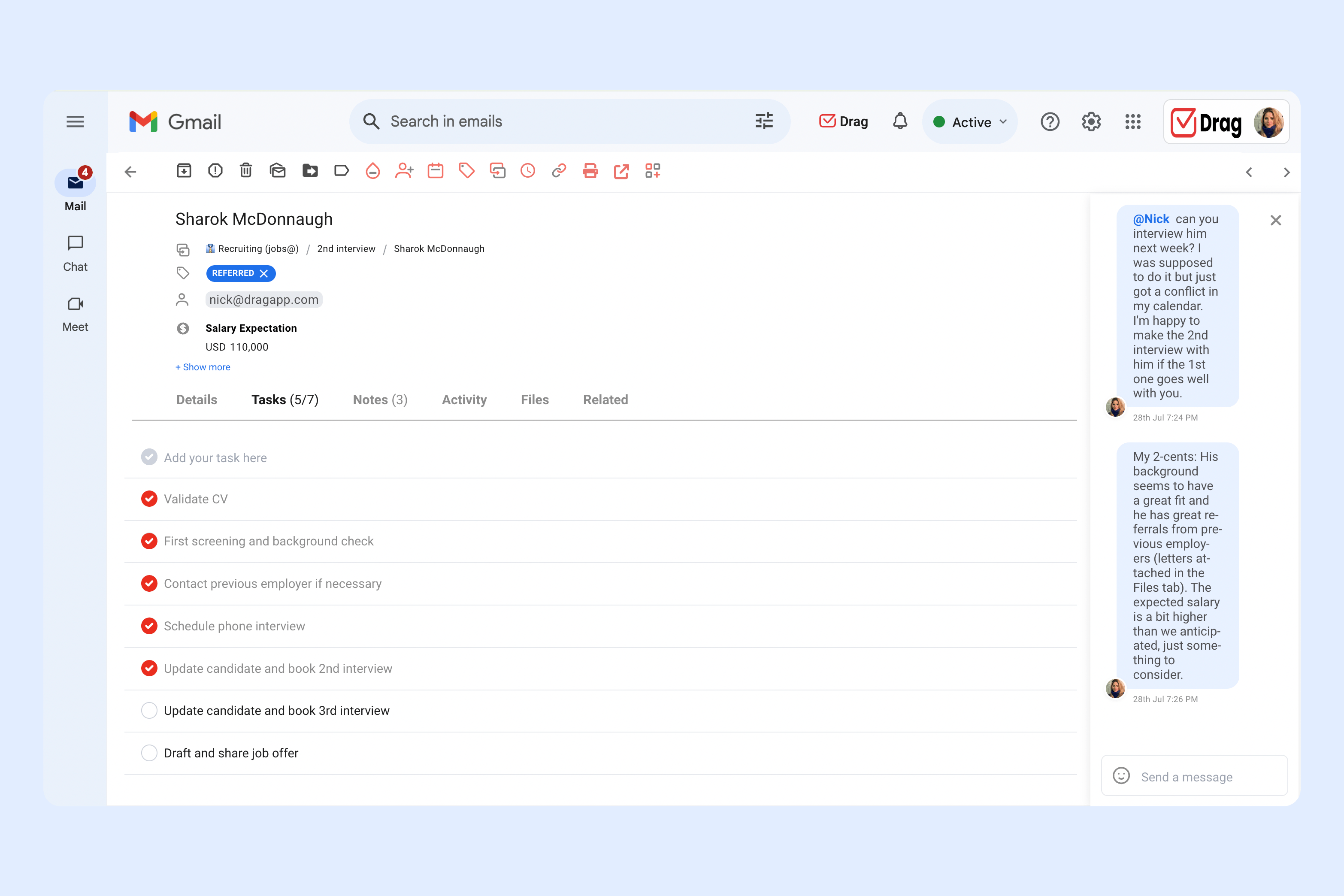 dragapp for HR teams