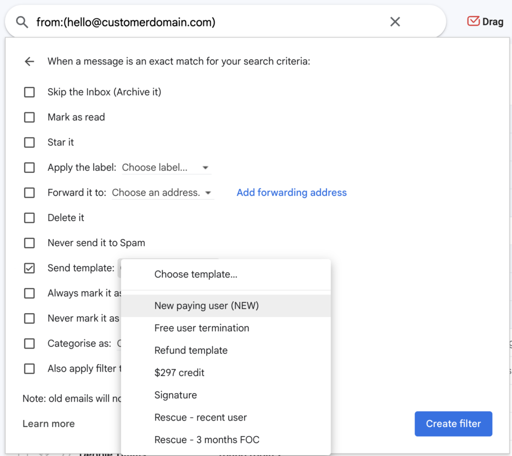 auto-reply in Gmail