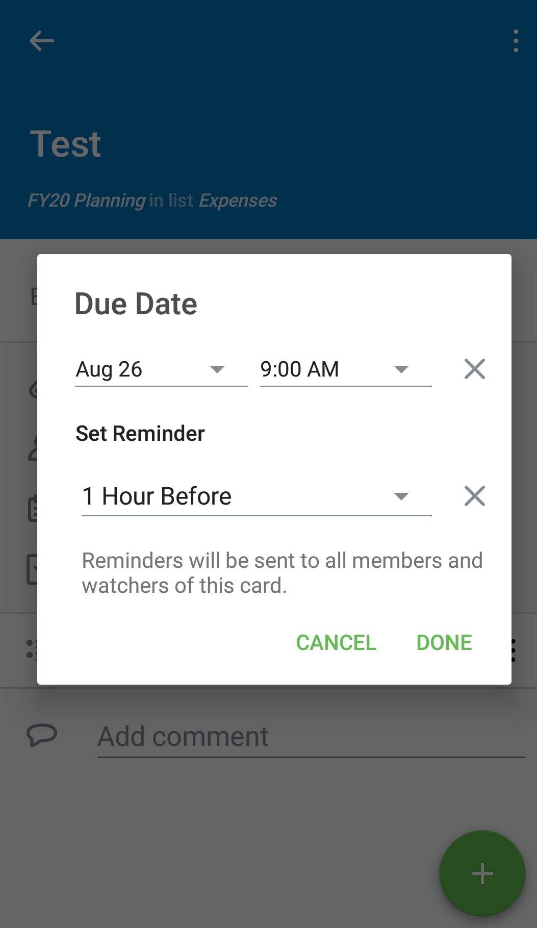 trello reminder customer service