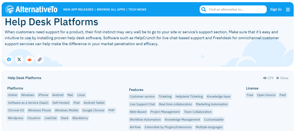 buying software alternativeto
