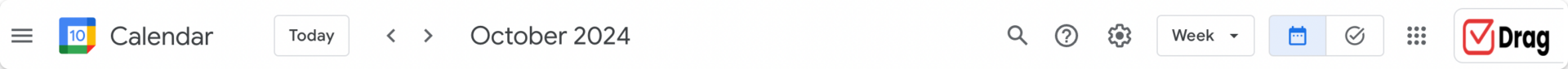 google calendar header