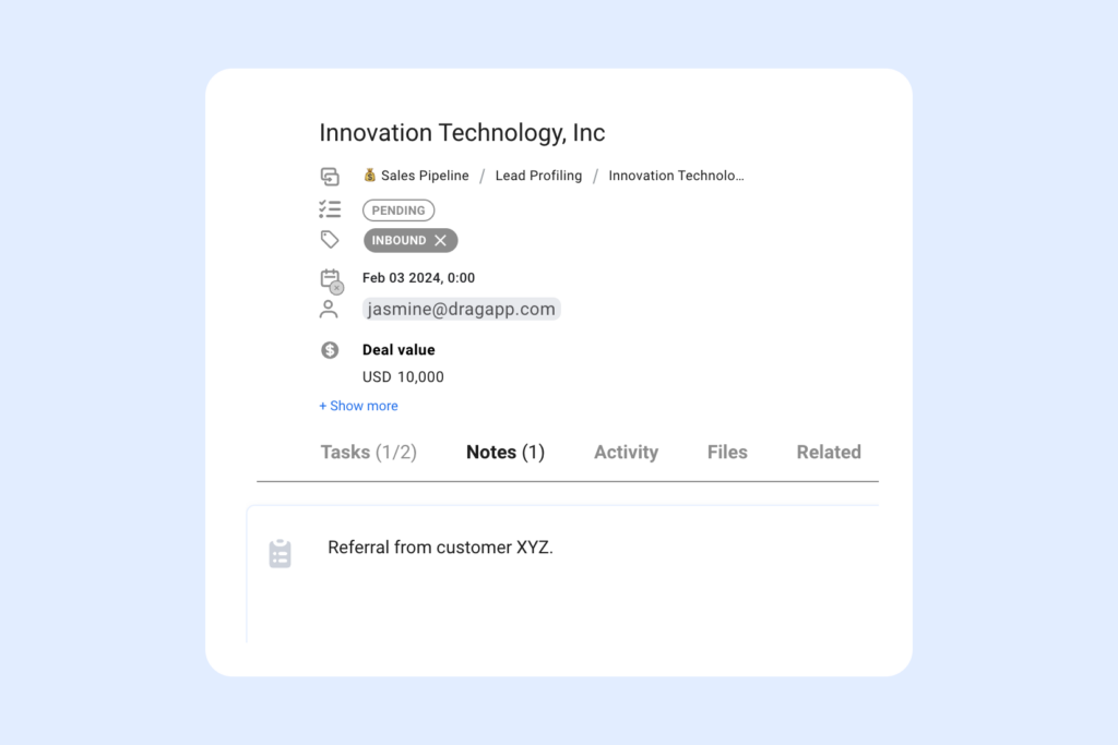 email notes