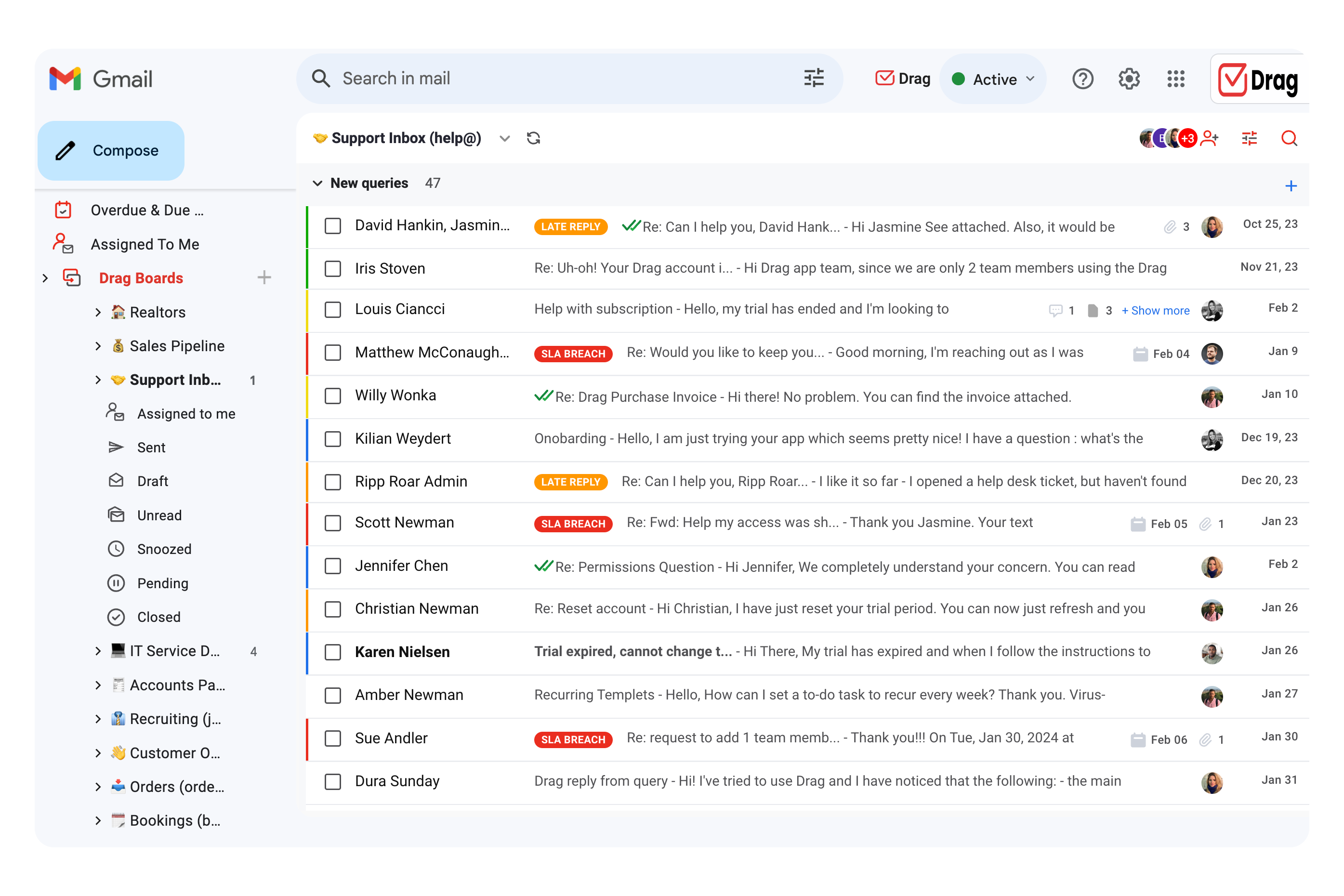helpdesk gmail shared inbox
