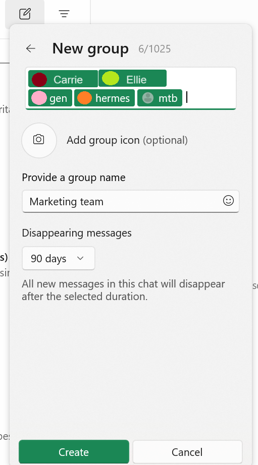 shared whatsapp team inbox new group