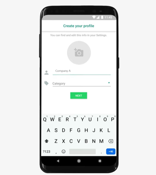 whatsapp for customer service setting up profile